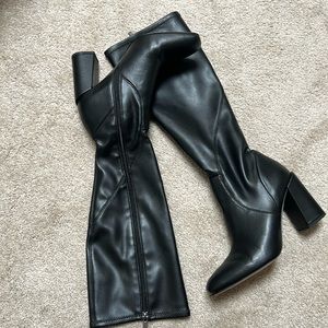 Black Leather Franco Sarto Boots